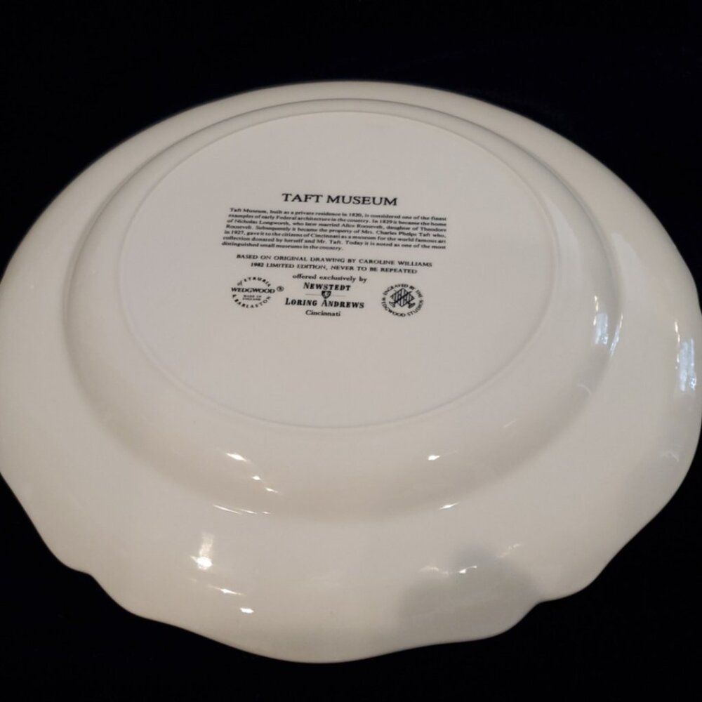 VTG 1982 Caroline Williams TAFT MUSEUM WEDGEWOOD Collector Plate 10 1/2'' - Picture 4 of 5